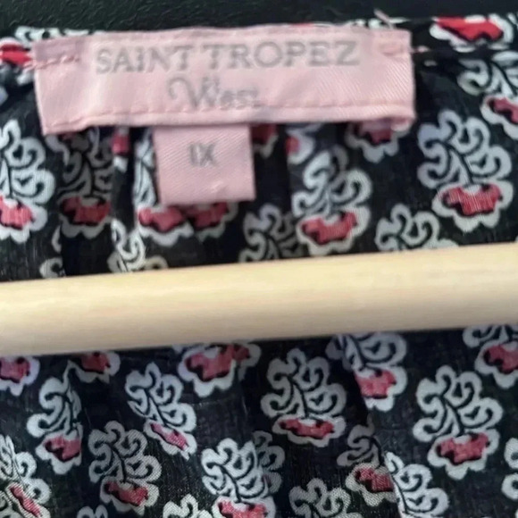 Saint Tropez West plus size peasant blouse size 1X - Picture 3 of 5